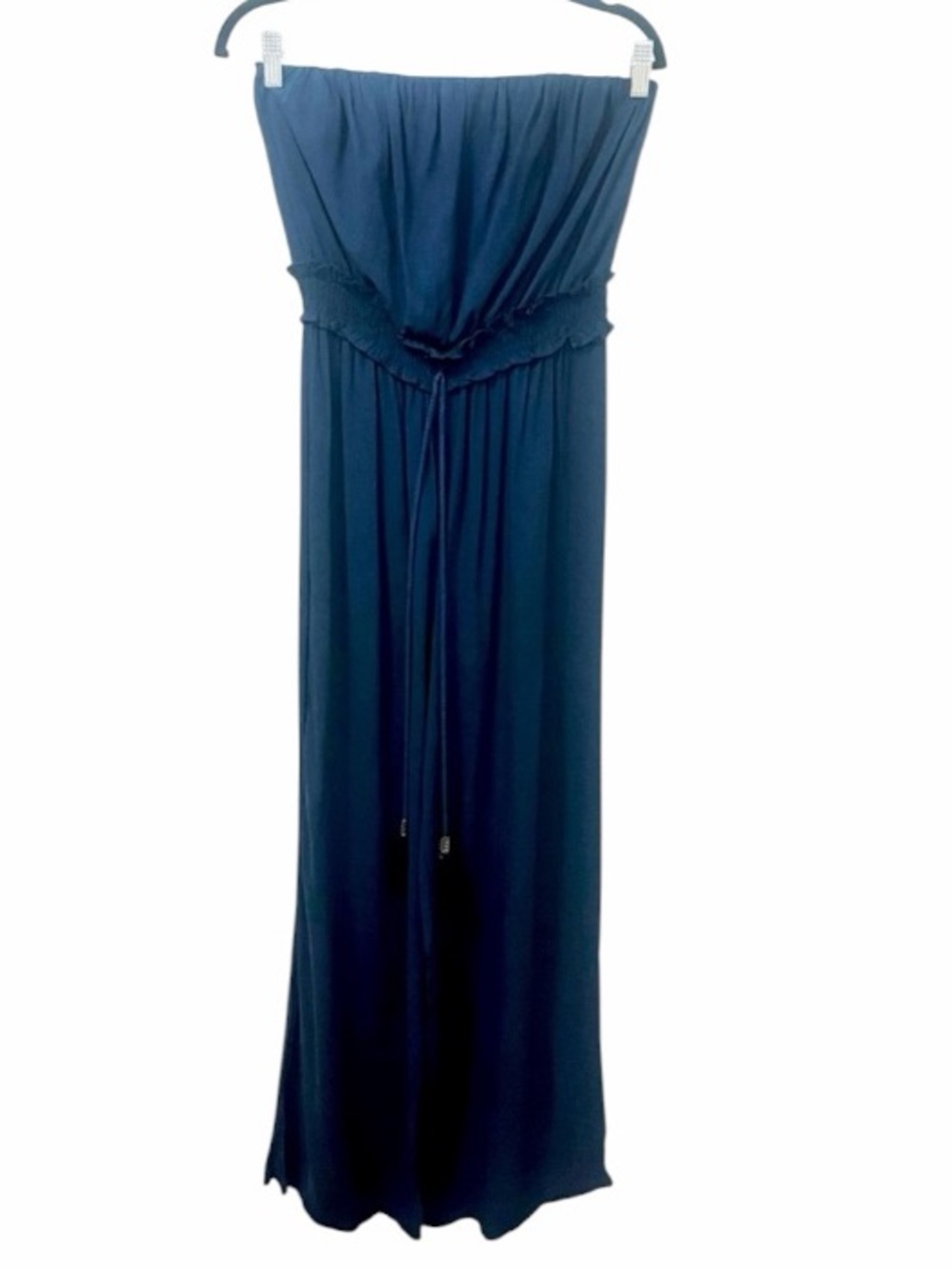 Fashion Nova Elegant Navy Bleu Strapless Jumpsuit Size Medium